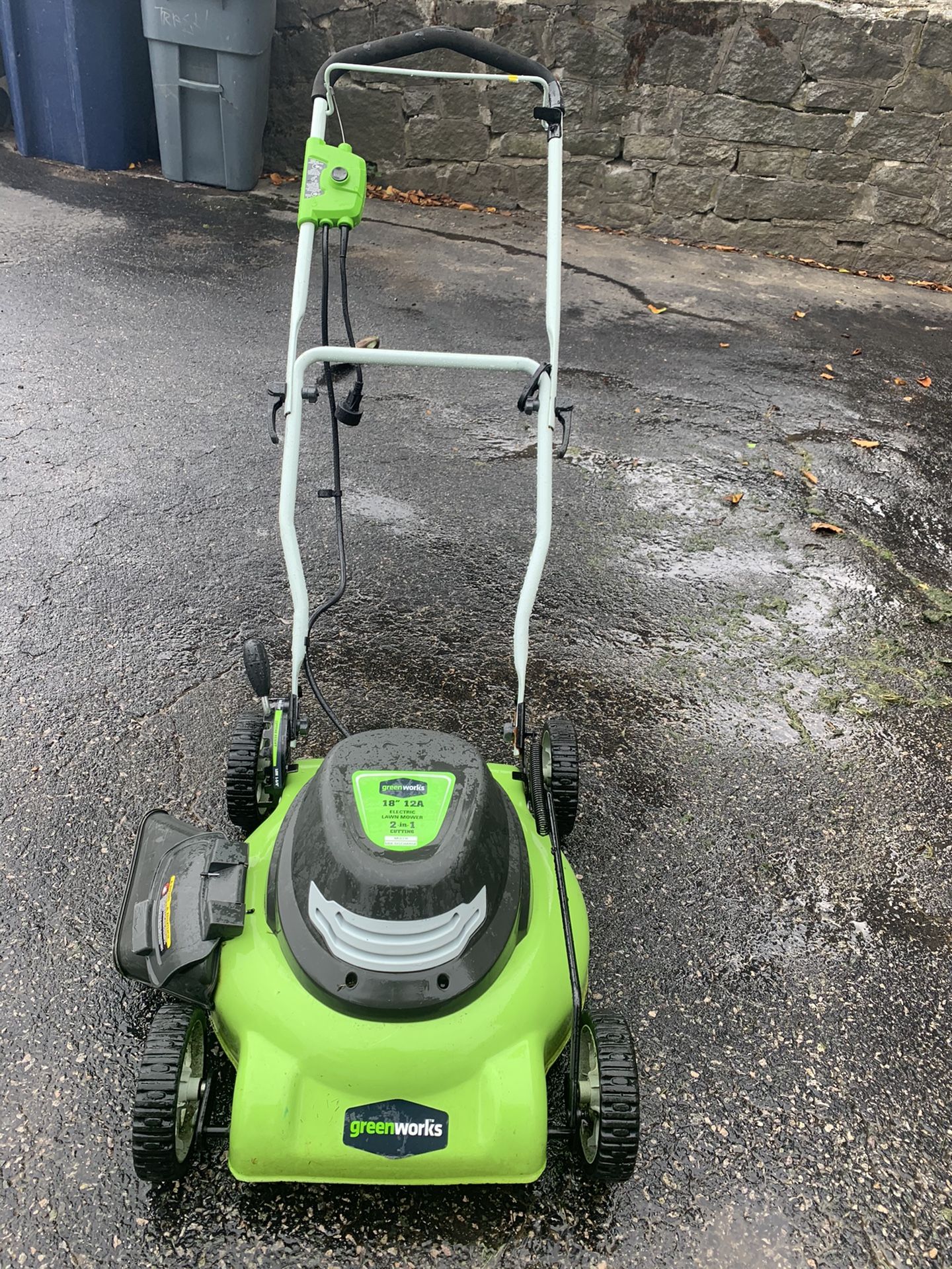 Greenworks 18in 2 in 1 Electric Mower