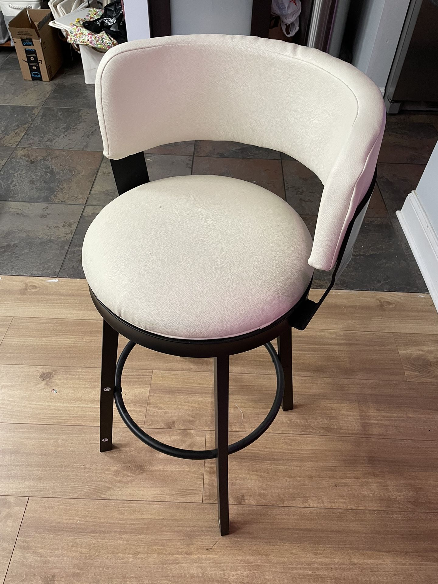 White Rotating Stools
