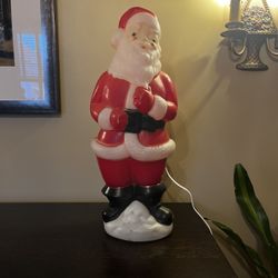 Vintage Santa Claus Christmas Lighted Blow Mold 1973 Carolina Enterprises