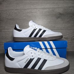 Adidas Samba OG Shoes Cloud White / Core Black B75806 Mens 10.5 New In Box