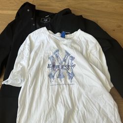 T-shirt + windbreaker