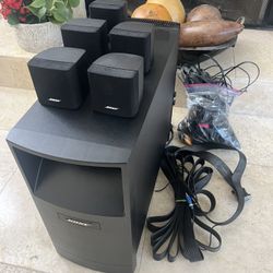Bose speaker system with subwoofer, five speakers and Sony HDMI Receiver