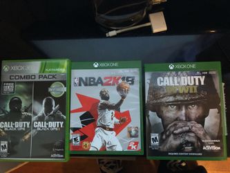 Xbox one with control headset and 3 games