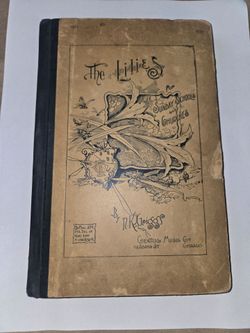 Antique 1891 The Lilies NK Griggs Sunday School Book