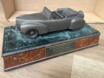 Lincoln Continental Wood, Bronze, and Marble mounted Dealership Awards