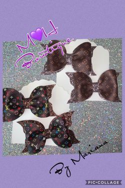 Moños hechos a mano de vinyl