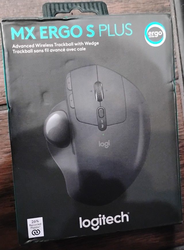 MX ERGO S PLUS advanced Wireless Trackball With Wedge By Logitech