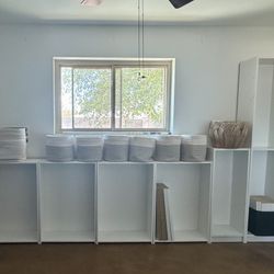 12 White Bookshelves 