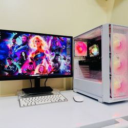 NEW DELL Gaming PC 8 Core I7 @3,4GHz. NVIDIA GTX  1050. 128G M2 NVme/1T HDD, 16G DDR4, USB3  WIFI, Bluetooth. 500W PSU, 24”Monit. Keyb/Mouse. Win11Pro