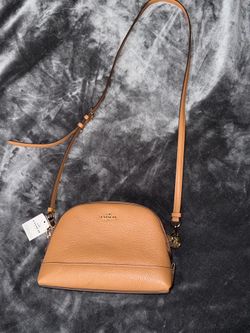 COACH Shoulder Bag, Leather, Brown, Plain, f76673