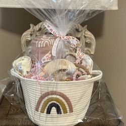 Rainbow Themed Girl Baby Shower Gift Basket