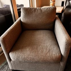 Gray Tweedy Chair