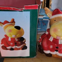 Christmas Raindeer Cookie Jar