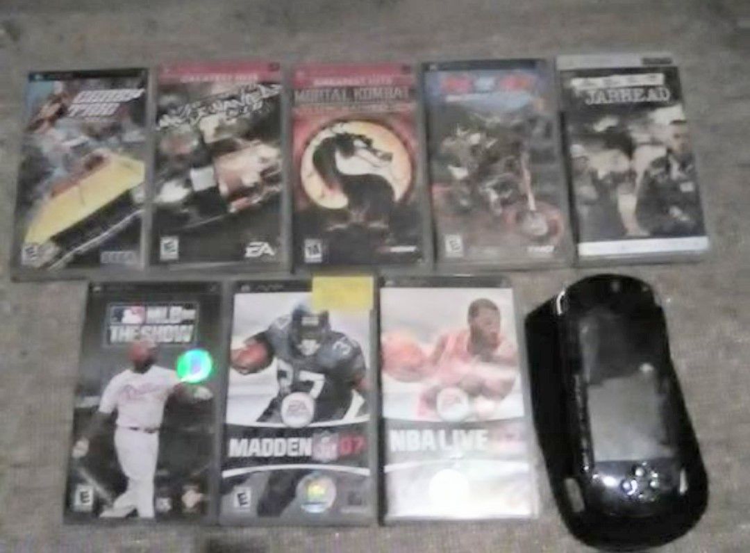 Sony PSP Game Console & Games