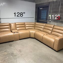 Brand New BarcaLounger Power Leather Corner Sectional Sofa - Delivery Available 