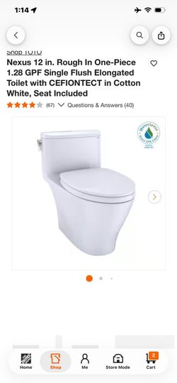 TOTO Nexus One-Piece Elongated Toilet Cotton White