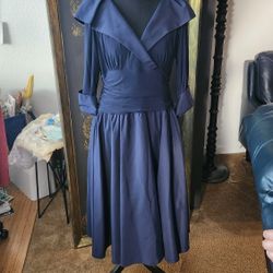 Jessica Howard Navy Blue Dress