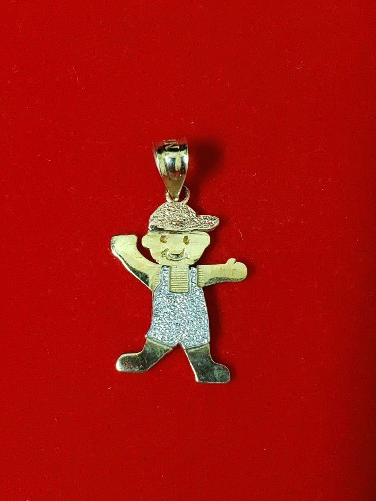 10kt Gold Boy Pendant