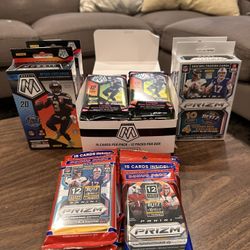 Panini Prizm Mosaic Optic Football NFL Cards Cello Hanger Fat Packs