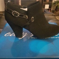 Black Sude Ankle Boots