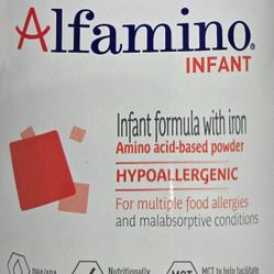 14.1oz Nestle Alfa-mino Infant Formula Powder w/Iron Food Allergy HypoAllergenic
