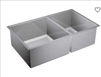 Moen prep 34" ss um double bowl sink
