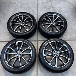 Set of Toyota 86 17in wheels 5x100 bolt pattern Like new tires 225/45r17 Fit Subaru BRZ Scion Frs
