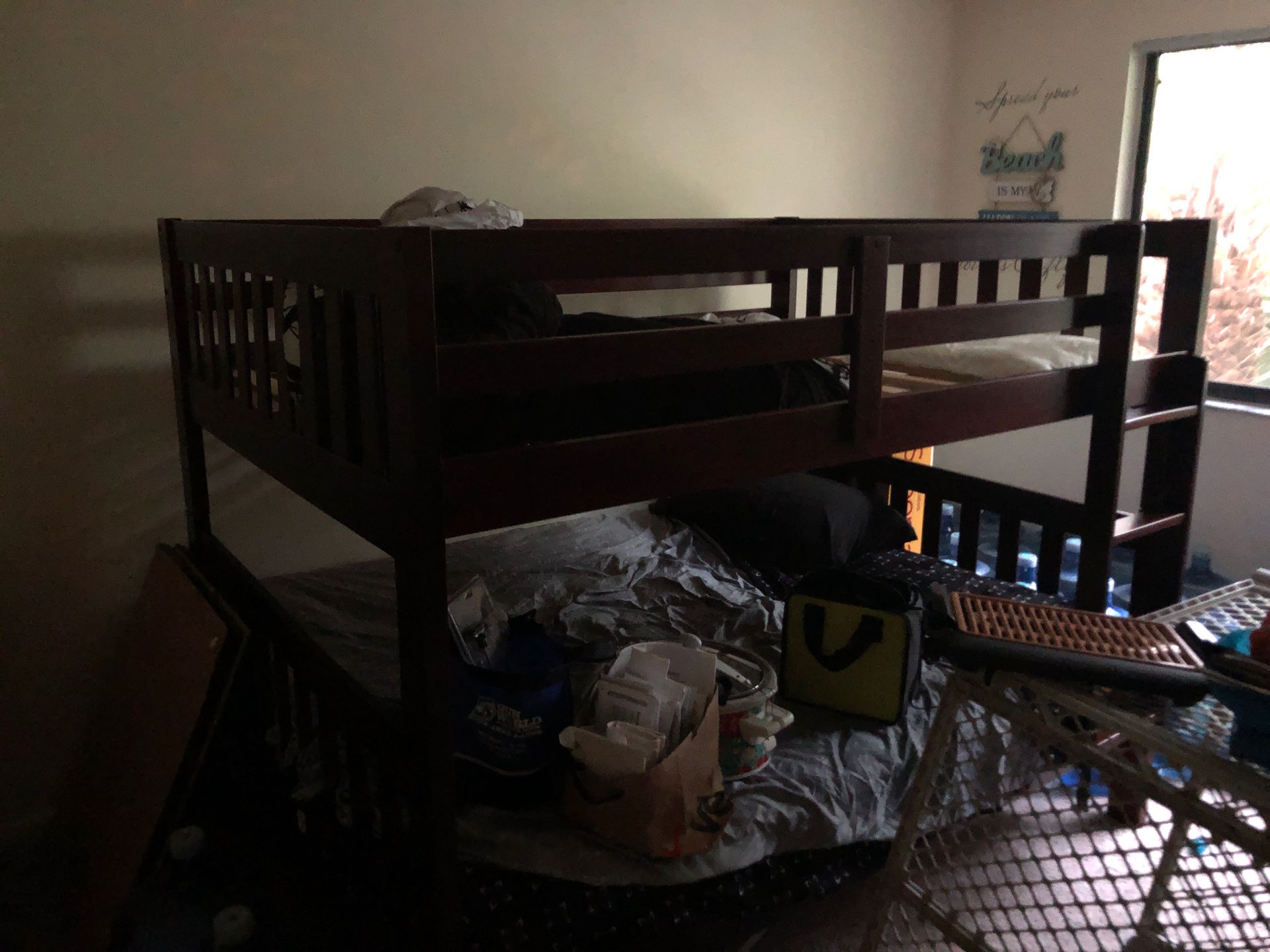 Full overfull bunk bed set never used no mattresses