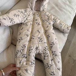 Jessica Simpson Snow Rain Baby Puffer Suit 6/9 M