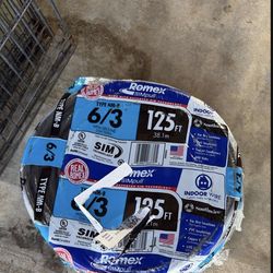Romex 125 ft 6/3 cable