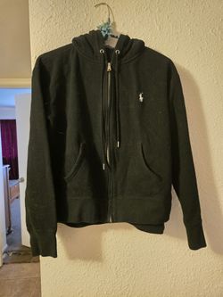Polo Ralph Lauren black zip up hoodie Size M