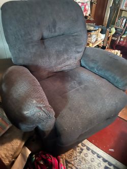 Blue/Gray Recliner