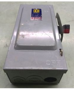 Square D H361 Heavy Duty Safety Switch 30A 600V  3PH Type 1 Single Throw Fusible