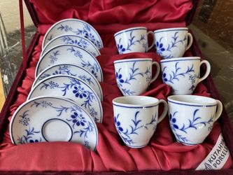 Turkish coffee porcelain set by Kütahya