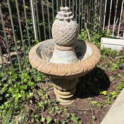 Pineapple Stone Fountain Still Works 