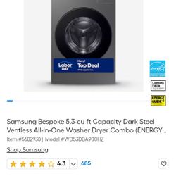 Samsung 2in 1 Washer And Dryer 