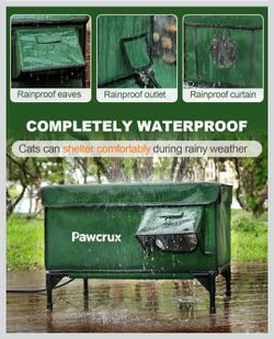 Pawcrux waterproof heated cat house