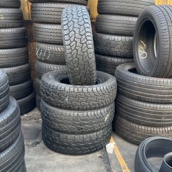 265/75R16 HANKOOK AT A SET OF FOUR USED TIRES