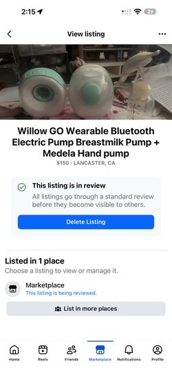 Willow Go Breast pump + Medela Hand pump