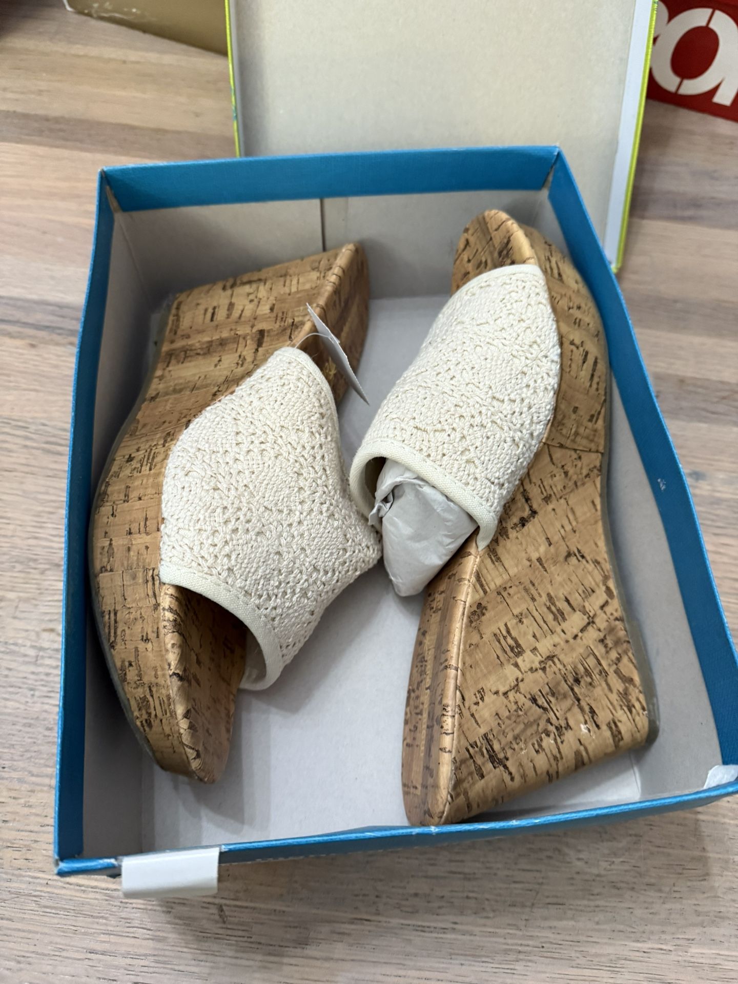 BNWT Cork Wedge Heel Sandals