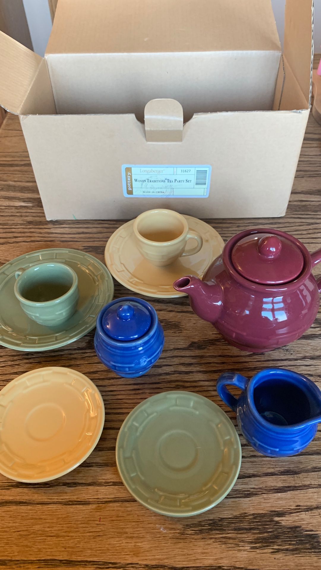 Longaberger Woven Traditions Tea Party Set