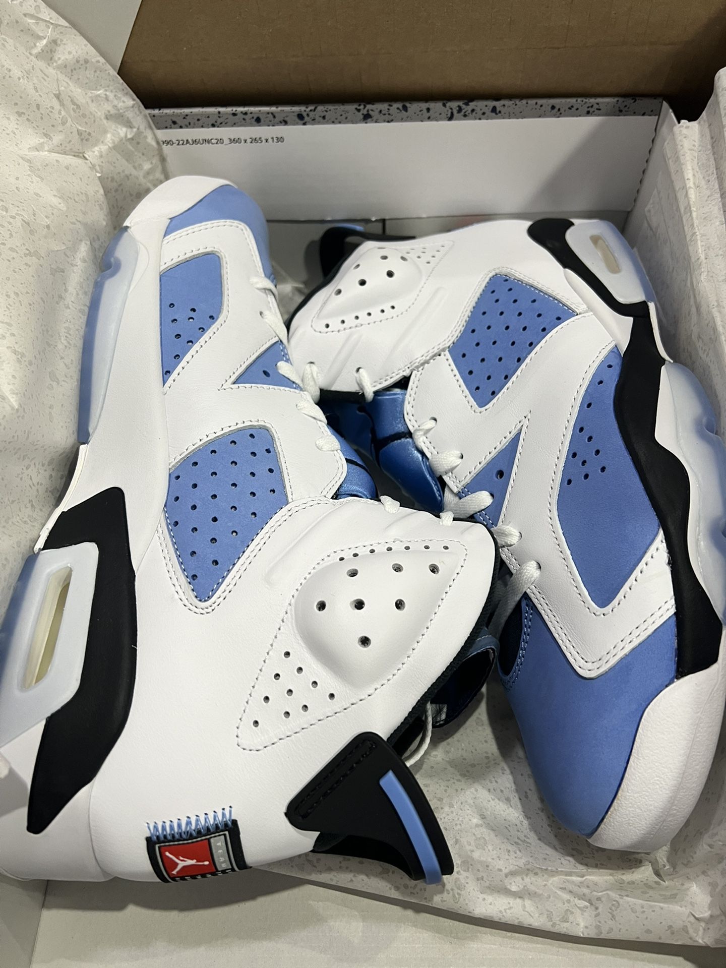 Air Jordan Retro 6 UNC BLUE 11.5