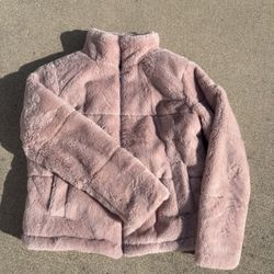 Pink Faux Fur Jacket