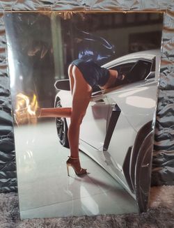 Sports Car Pin-Up Wall Art Print