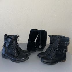 Women’s Black  Low Heel Boots