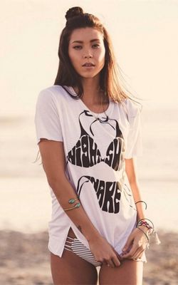 NEW White black bikini top cover up beachwear size OS