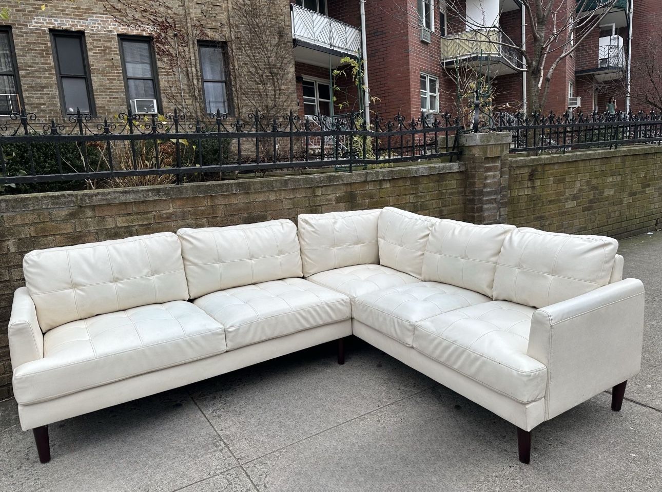 FREE DELIVERY (Leather L-Shaped Sectional)