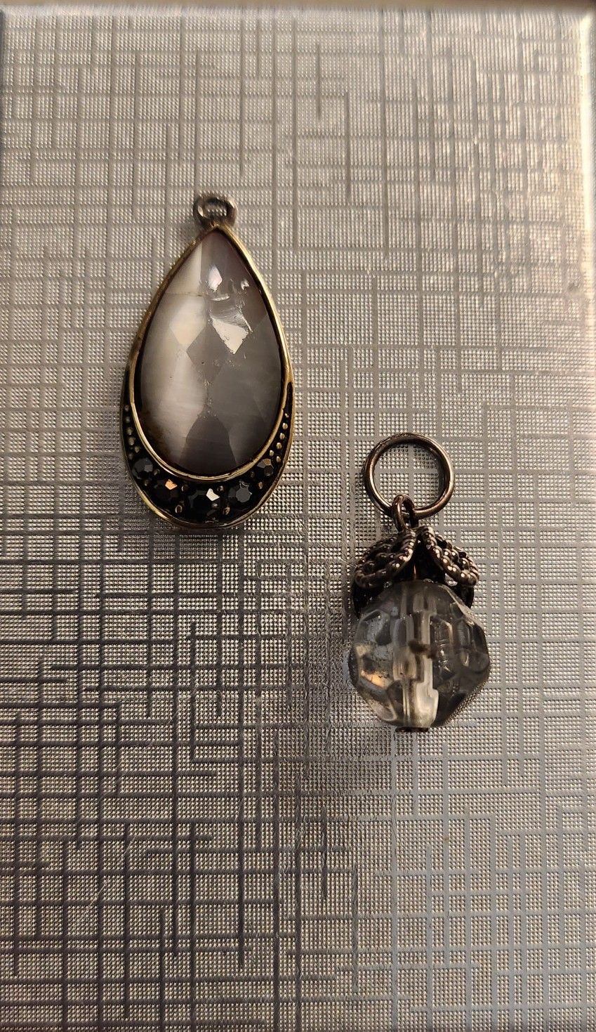 Set of 2 Vintage Charm Pendants