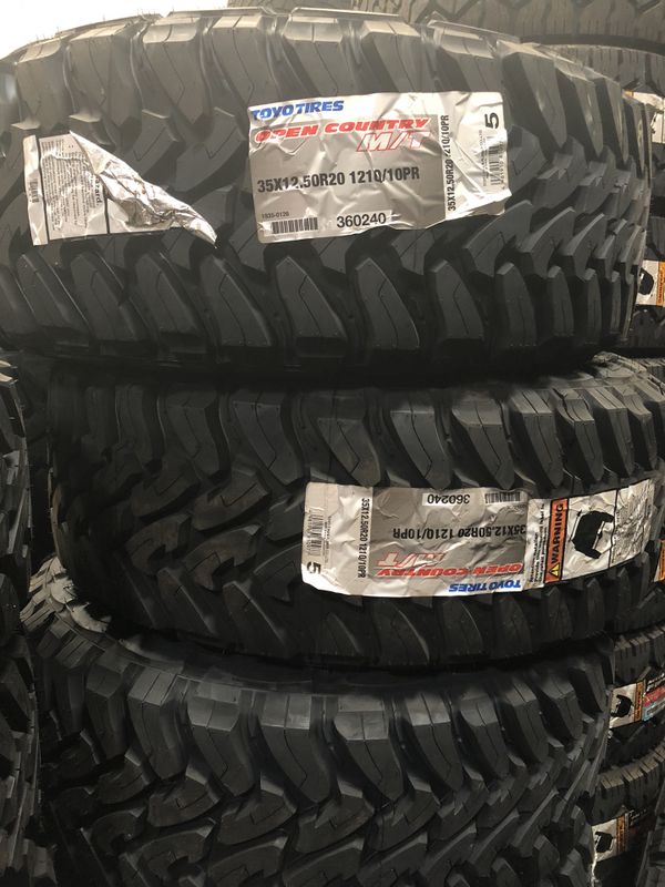 Lt 35x12 50x20 toyo tire mt set of 4 for sale in riverside ca offerup