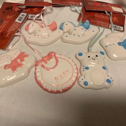 Baby Boy And Girl Ornaments 